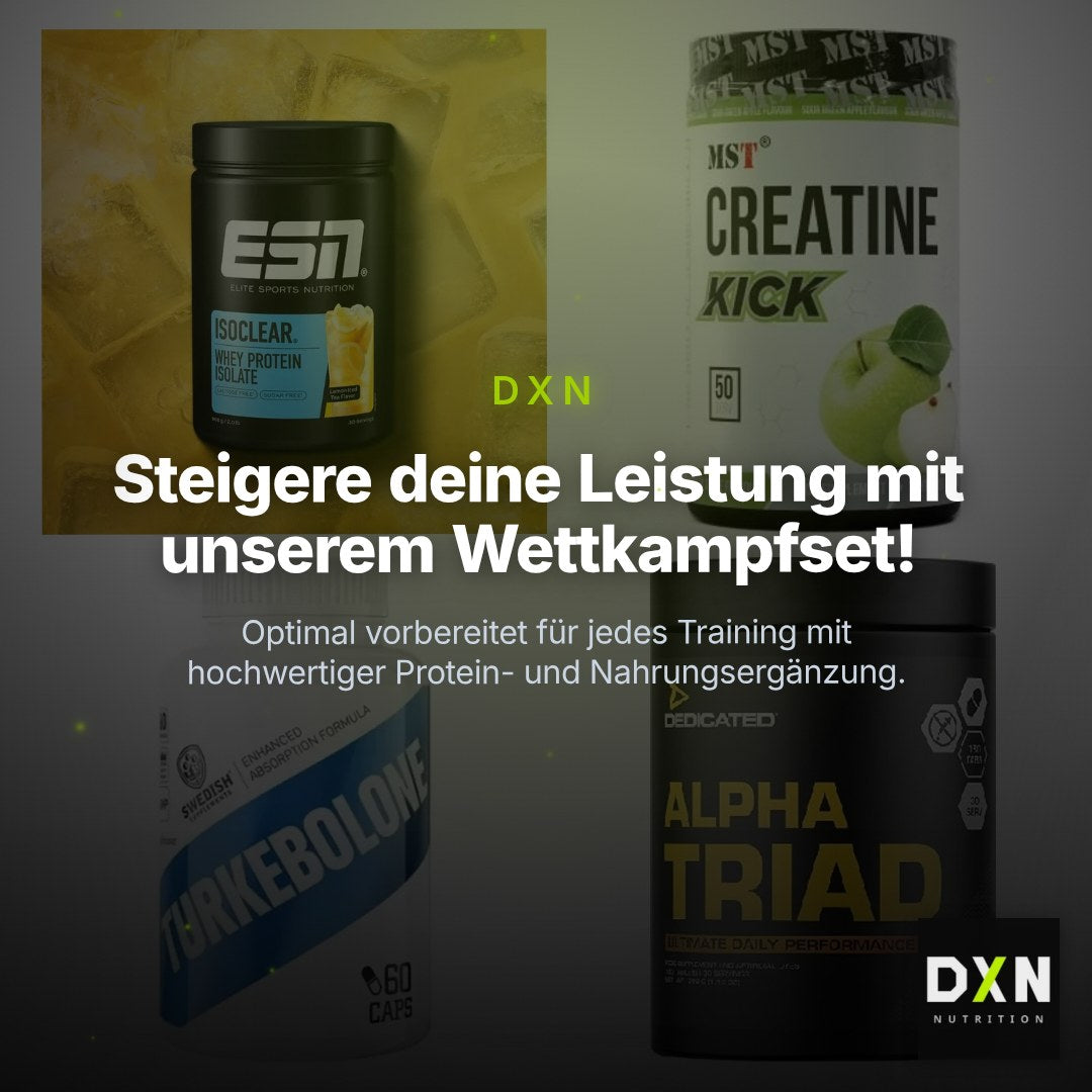 Wettkampfvorbereitung: ESN ISOCLEAR + MST Creatine + 2 weitere – Clean Showcase Plus