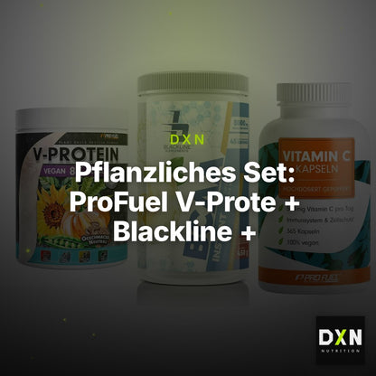 Pflanzliches Set: ProFuel V-Prote + Blackline + ProFuel Vitamin – Clean Showcase Plus