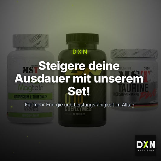 Ausdauer-Set: MST Magnesium + GN Q10 Health + MST Taurine – Clean Showcase Plus