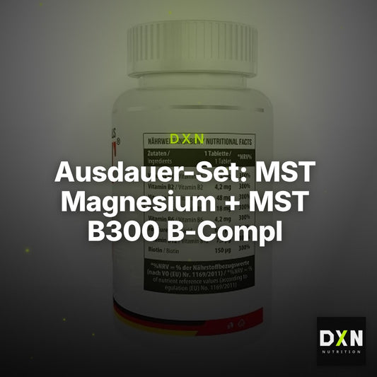 Ausdauer-Set: MST Magnesium + MST B300 B-Compl + MST Glutamine – Clean Showcase Plus