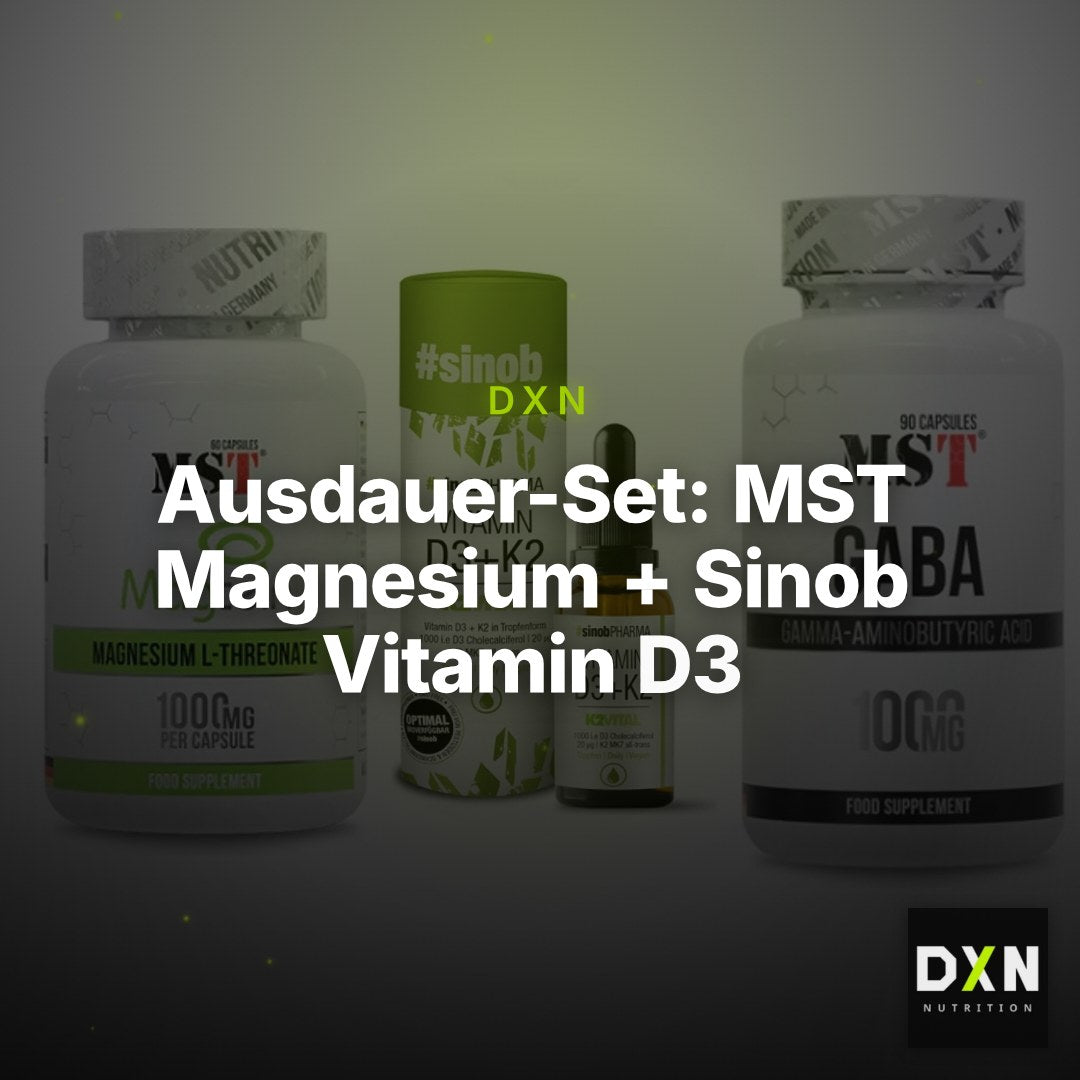 Ausdauer-Set: MST Magnesium + Sinob Vitamin D3 + MST GABA 1000mg – Clean Showcase Plus