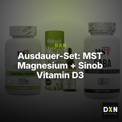 Ausdauer-Set: MST Magnesium + Sinob Vitamin D3 + MST GABA 1000mg – Clean Showcase Plus