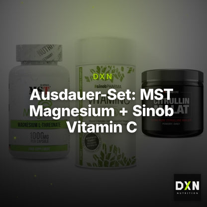 Ausdauer-Set: MST Magnesium + Sinob Vitamin C + Sinob Core – Clean Showcase Plus