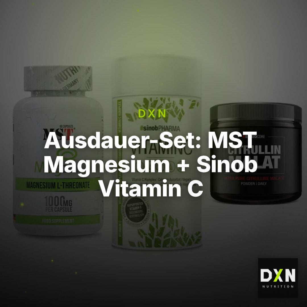 Ausdauer-Set: MST Magnesium + Sinob Vitamin C + Sinob Core – Clean Showcase Plus