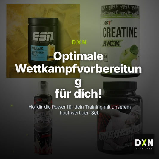 Wettkampfvorbereitung: ESN ISOCLEAR + MST Creatine + 2 weitere – Clean Showcase Plus