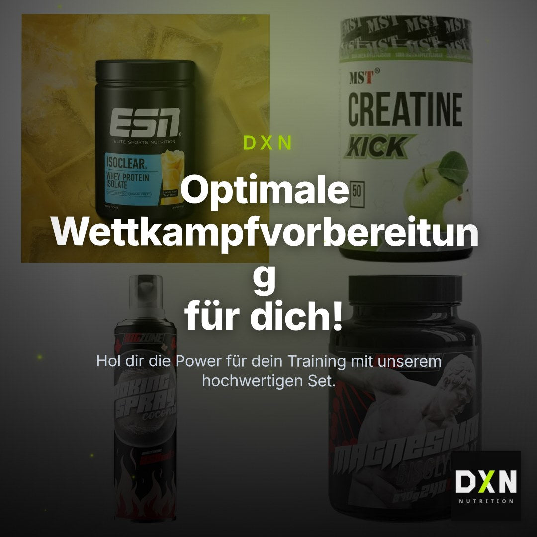 Wettkampfvorbereitung: ESN ISOCLEAR + MST Creatine + 2 weitere – Clean Showcase Plus