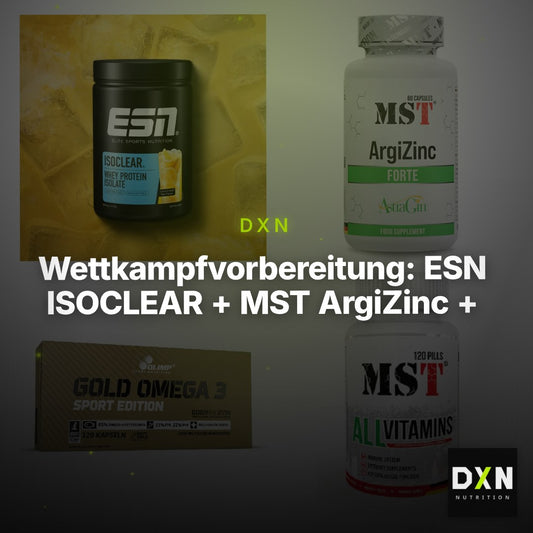 Wettkampfvorbereitung: ESN ISOCLEAR + MST ArgiZinc + 2 weitere – Clean Showcase Plus