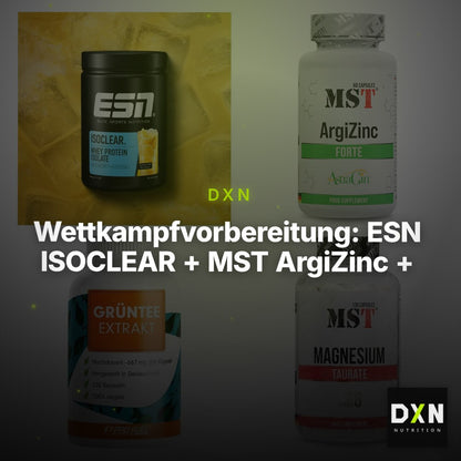 Wettkampfvorbereitung: ESN ISOCLEAR + MST ArgiZinc + 2 weitere – Clean Showcase Plus