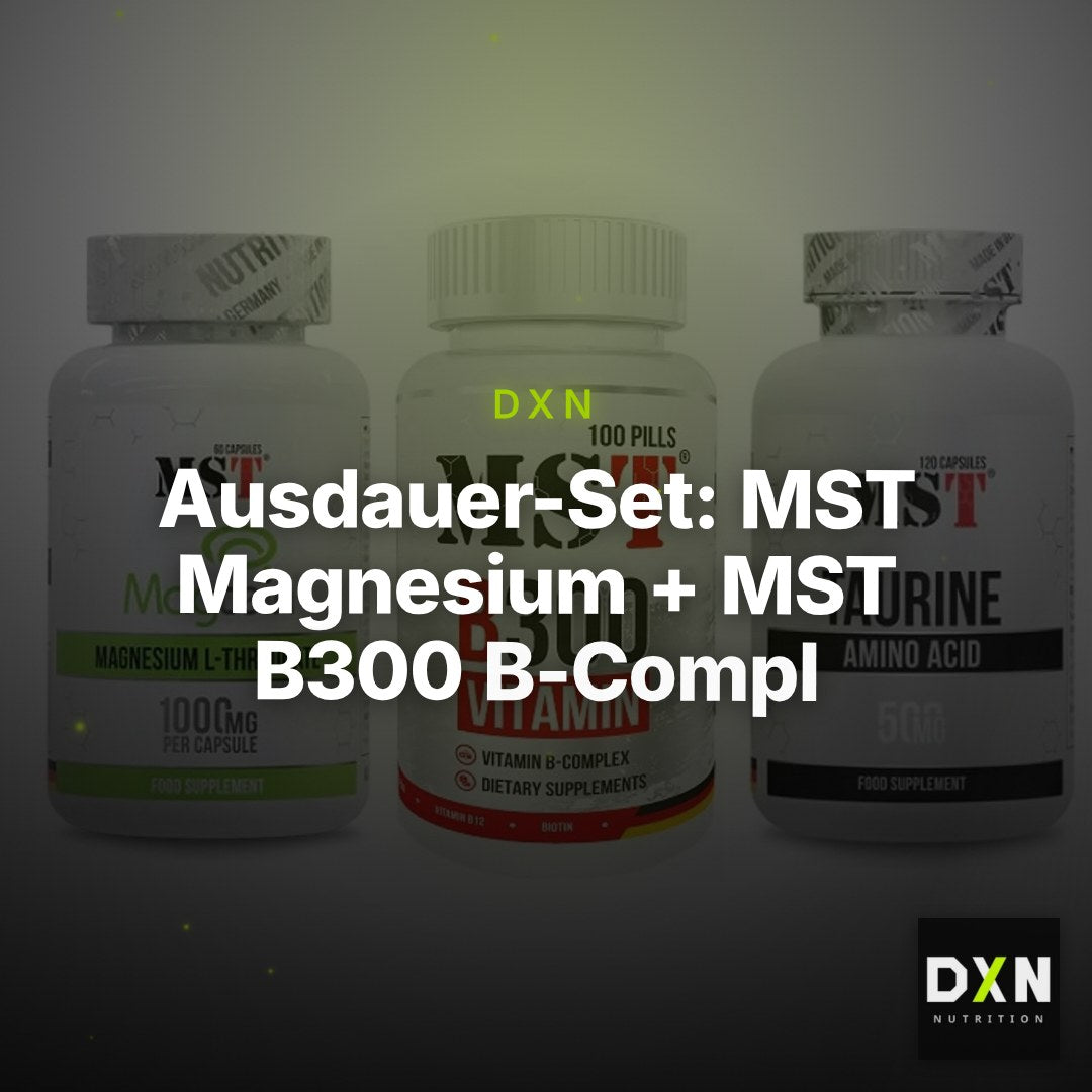 Ausdauer-Set: MST Magnesium + MST B300 B-Compl + MST Taurine – Clean Showcase Plus