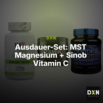 Ausdauer-Set: MST Magnesium + Sinob Vitamin C + Scitec Amino – Clean Showcase Plus