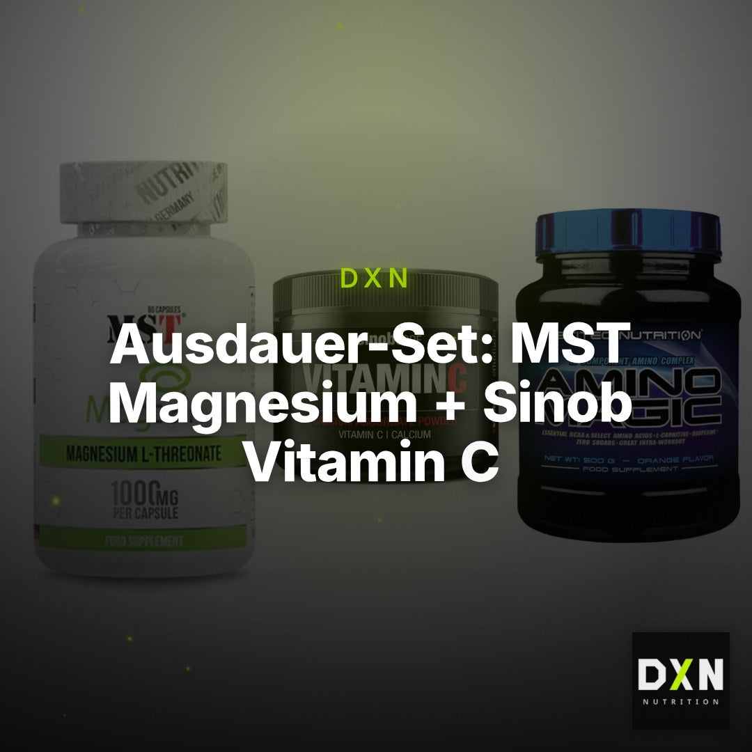 Ausdauer-Set: MST Magnesium + Sinob Vitamin C + Scitec Amino – Clean Showcase Plus