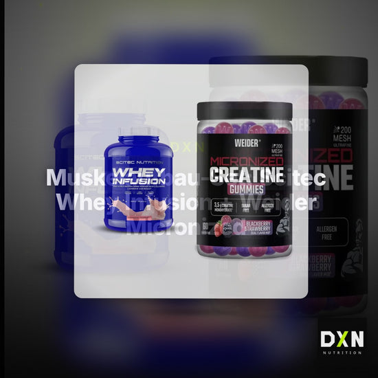 Muskelaufbau-Set: Scitec Whey Infusion + Weider Micronized – Clean Showcase Plus