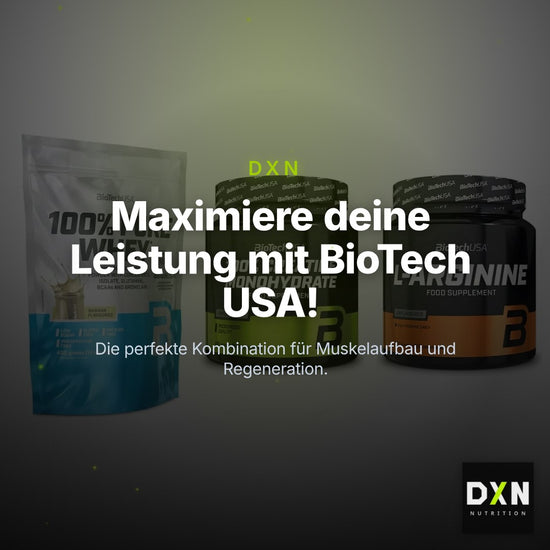 BioTech USA Marken-Trio: 100% Pure + Creatine + L-Arginin – Clean Showcase Plus