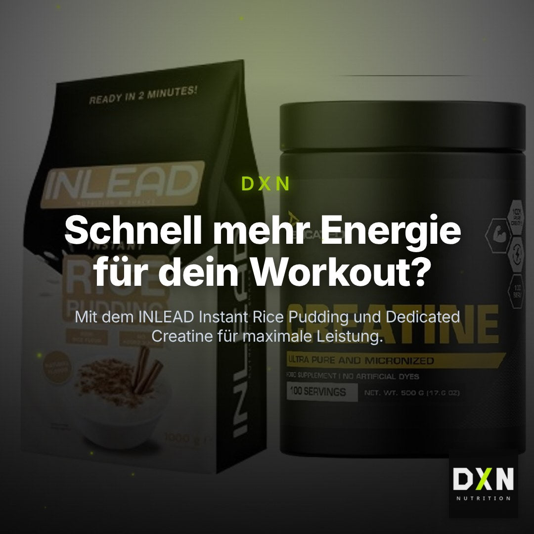 Masseaufbau-Set: INLEAD Instant Rice Pudding + Dedicated Creatine – Clean Showcase Plus