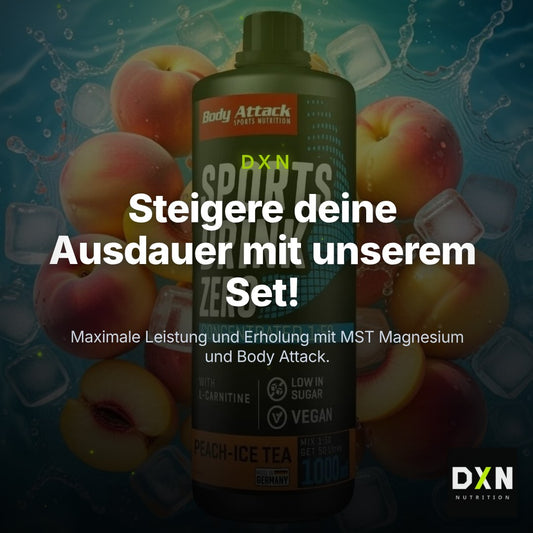 Ausdauer-Set: MST Magnesium + Body Attack + MST Taurine – Clean Showcase Plus