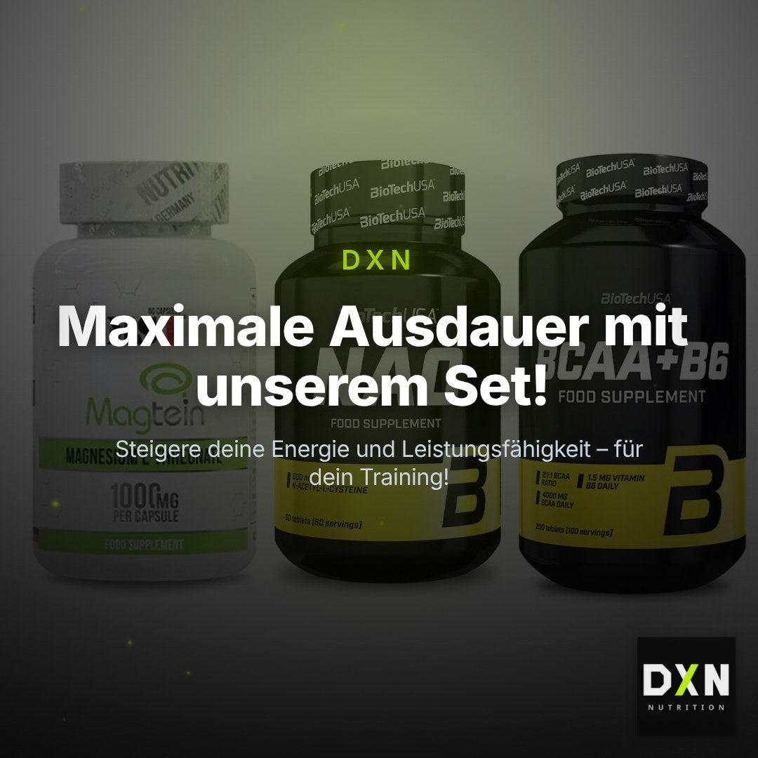 Ausdauer-Set: MST Magnesium + BioTech NAC + BioTech BCAA+B6 – Clean Showcase Plus