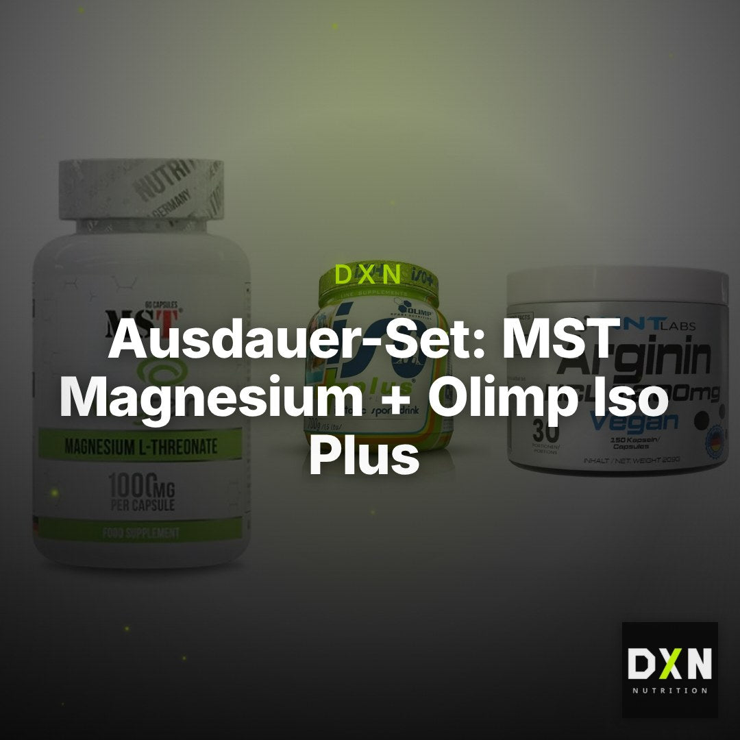 Ausdauer-Set: MST Magnesium + Olimp Iso Plus + NNT Arginin HCL – Clean Showcase Plus