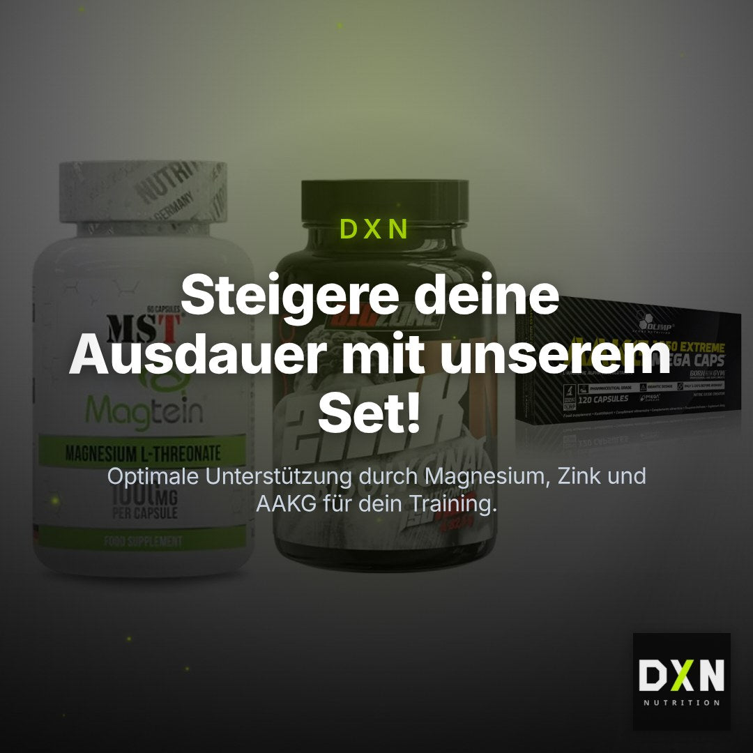 Ausdauer-Set: MST Magnesium + Big Zone Zink + Olimp AAKG – Clean Showcase Plus