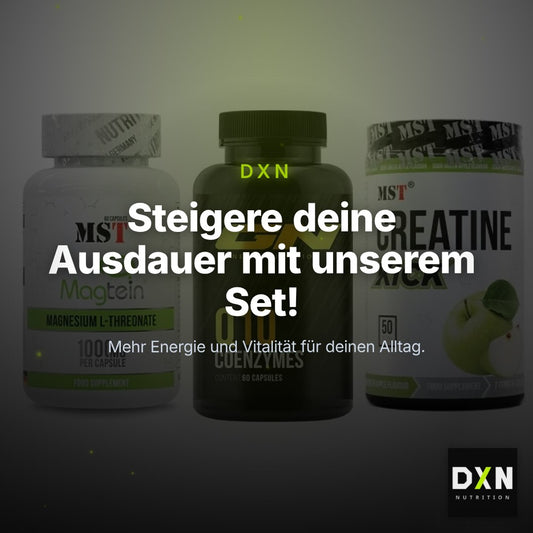 Ausdauer-Set: MST Magnesium + GN Q10 Health + MST Creatine – Clean Showcase Plus