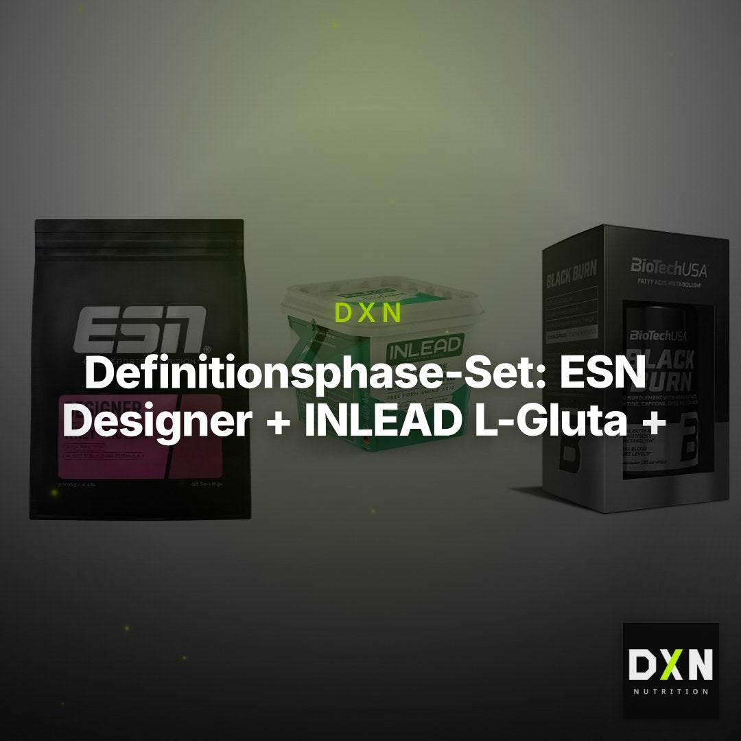 Definitionsphase-Set: ESN Designer + INLEAD L-Gluta + BioTech Black – Clean Showcase Plus