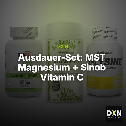 Ausdauer-Set: MST Magnesium + Sinob Vitamin C + BioTech L-Lysine – Clean Showcase Plus