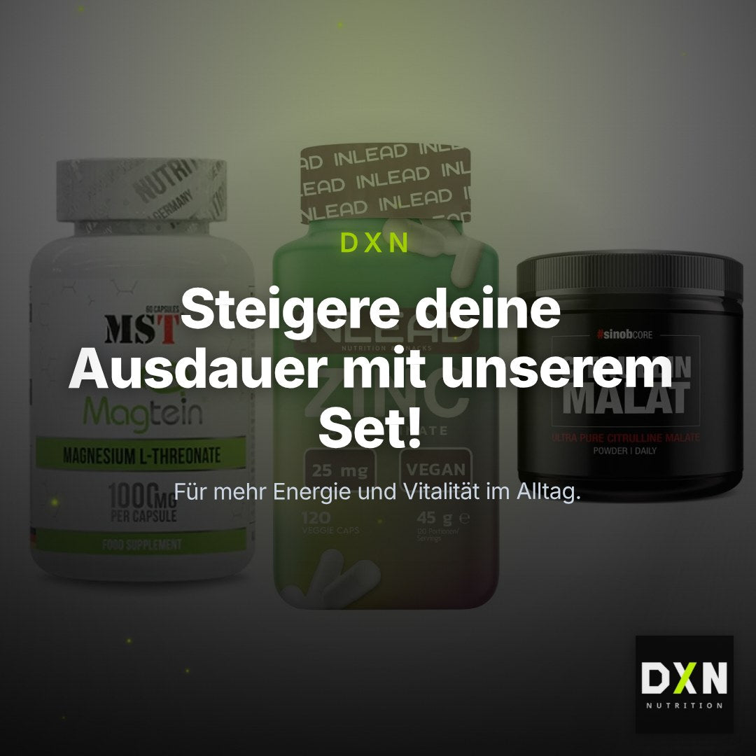 Ausdauer-Set: MST Magnesium + INLEAD Zink + Sinob Core – Clean Showcase Plus