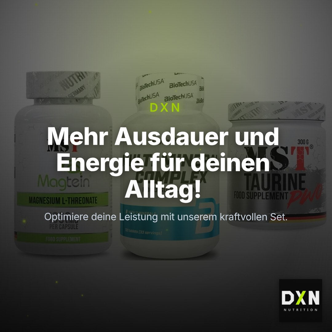 Ausdauer-Set: MST Magnesium + BioTech Multi + MST Taurine – Clean Showcase Plus