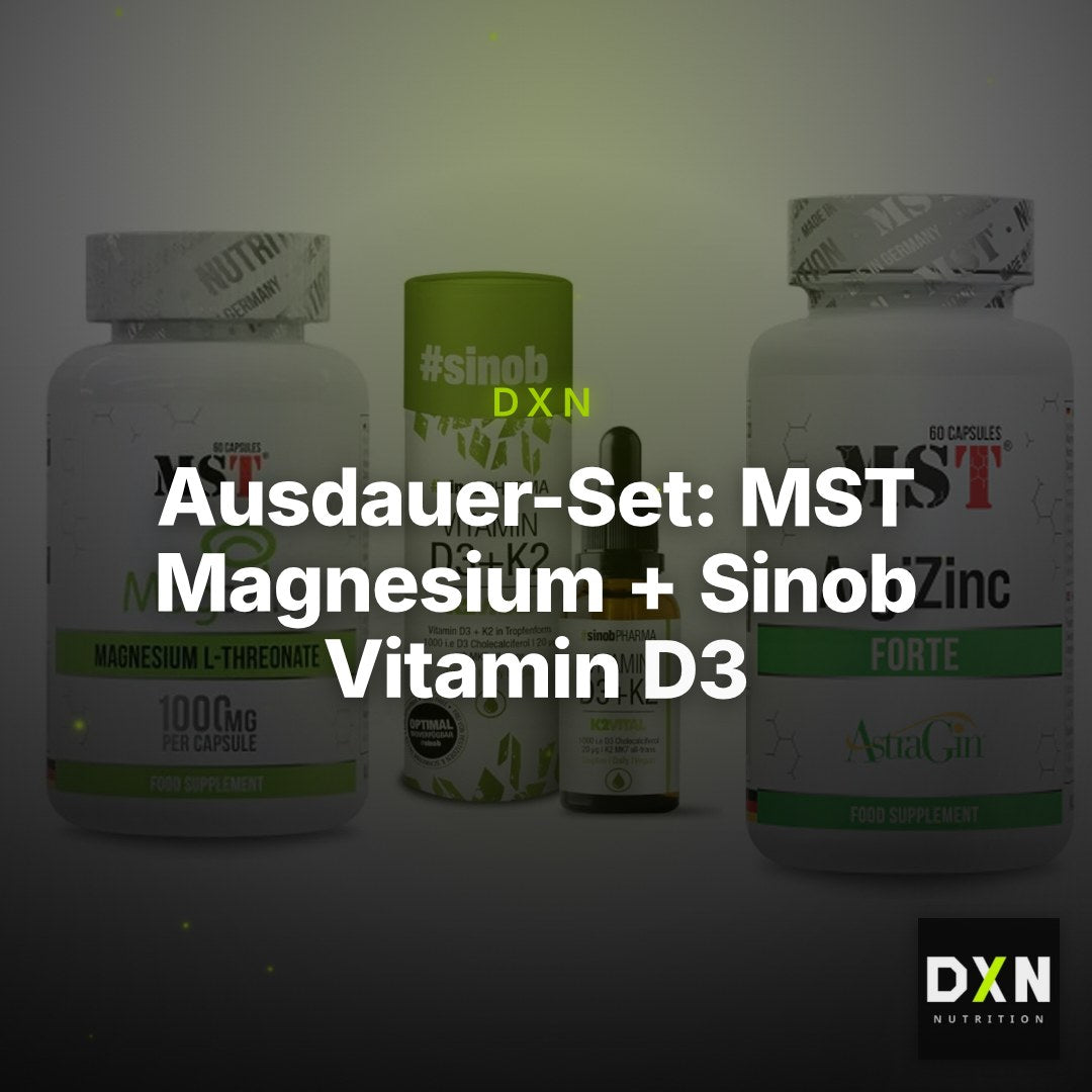 Ausdauer-Set: MST Magnesium + Sinob Vitamin D3 + MST ArgiZinc – Clean Showcase Plus