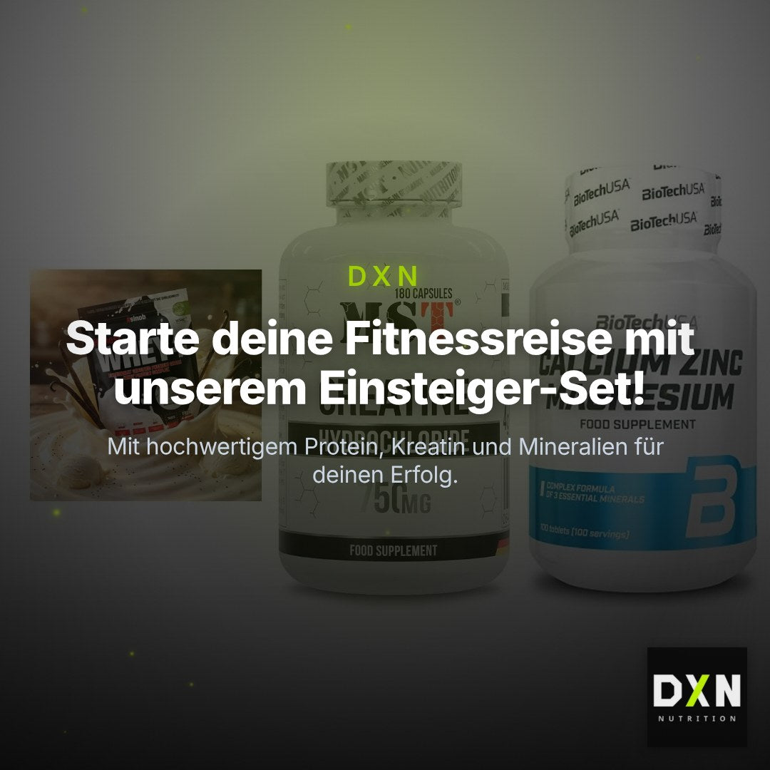 Einsteiger-Set: Sinob Honest + MST Creatine HCL + BioTech Calcium – Clean Showcase Plus