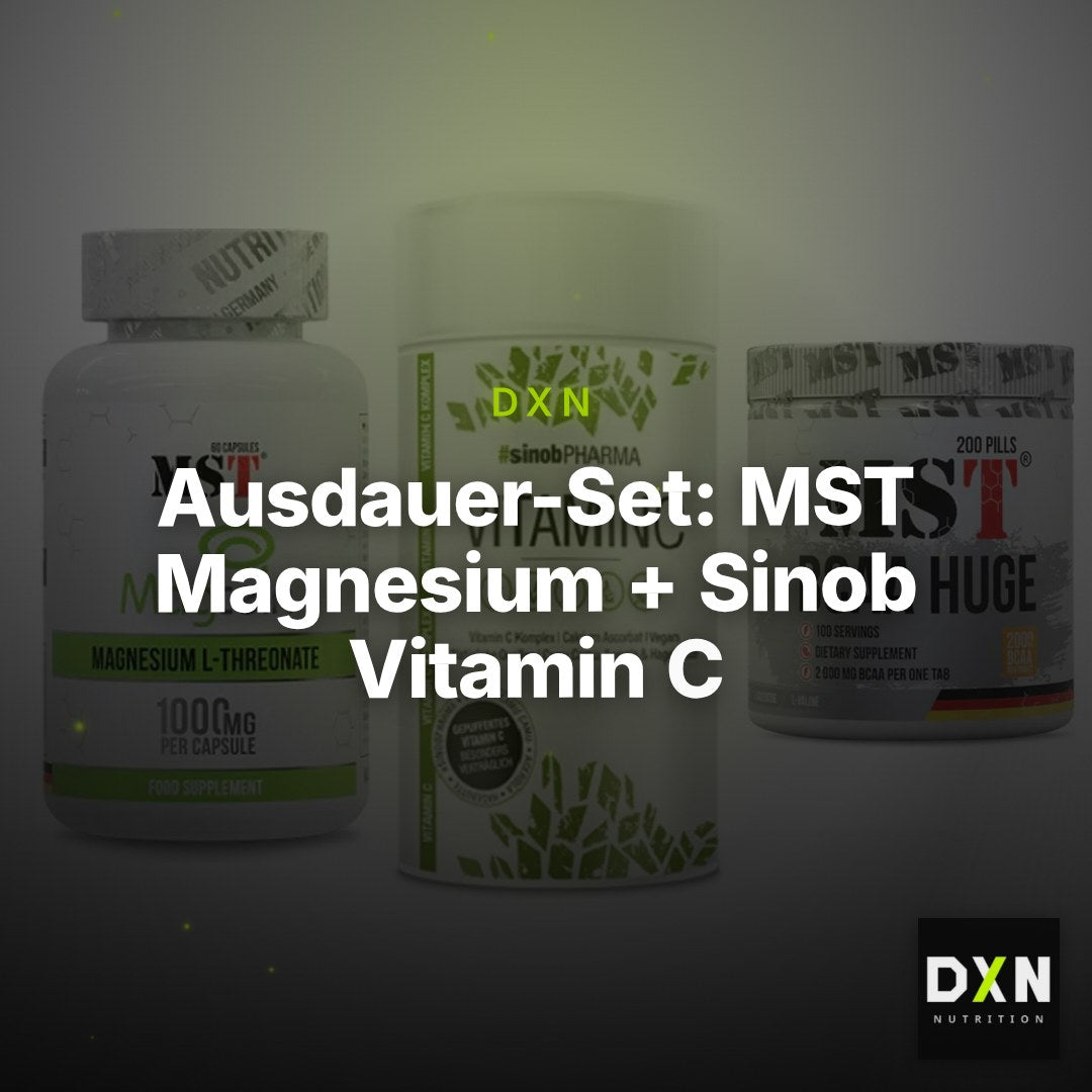 Ausdauer-Set: MST Magnesium + Sinob Vitamin C + MST BCAA Huge – Clean Showcase Plus