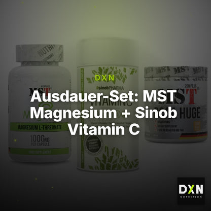 Ausdauer-Set: MST Magnesium + Sinob Vitamin C + MST BCAA Huge – Clean Showcase Plus