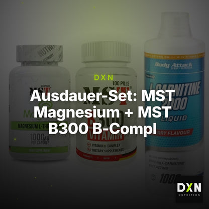 Ausdauer-Set: MST Magnesium + MST B300 B-Compl + Body Attack – Clean Showcase Plus