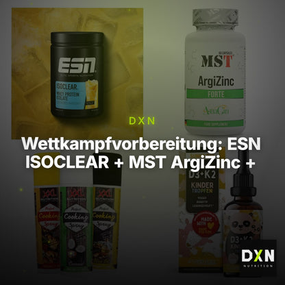 Wettkampfvorbereitung: ESN ISOCLEAR + MST ArgiZinc + 2 weitere – Clean Showcase Plus