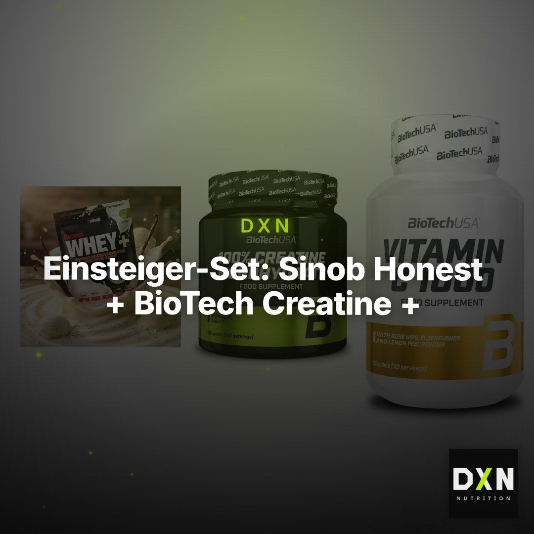 Einsteiger-Set: Sinob Honest + BioTech Creatine + BioTech Vitamin – Clean Showcase Plus