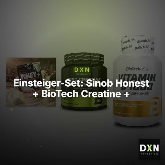 Einsteiger-Set: Sinob Honest + BioTech Creatine + BioTech Vitamin – Clean Showcase Plus