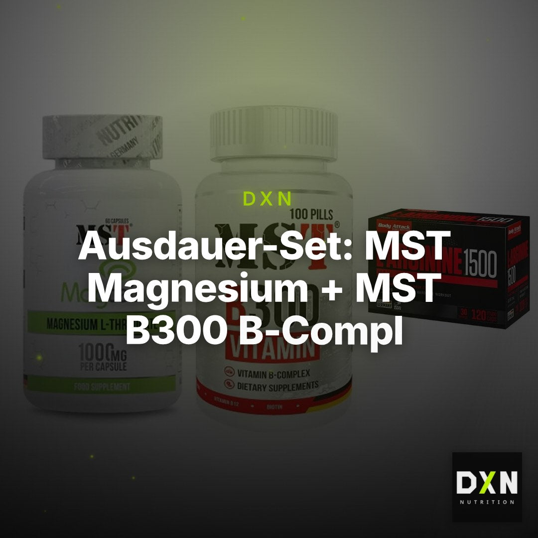Ausdauer-Set: MST Magnesium + MST B300 B-Compl + Body Attack – Clean Showcase Plus