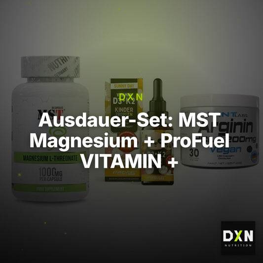 Ausdauer-Set: MST Magnesium + ProFuel VITAMIN + NNT Arginin HCL – Clean Showcase Plus