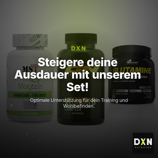 Ausdauer-Set: MST Magnesium + GN Vitamin + Olimp L-Glutamin – Clean Showcase Plus