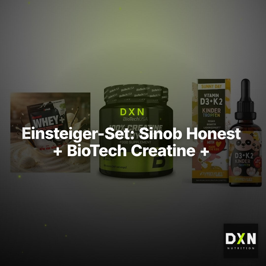 Einsteiger-Set: Sinob Honest + BioTech Creatine + ProFuel VITAMIN – Clean Showcase Plus