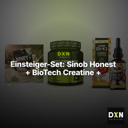 Einsteiger-Set: Sinob Honest + BioTech Creatine + ProFuel VITAMIN – Clean Showcase Plus