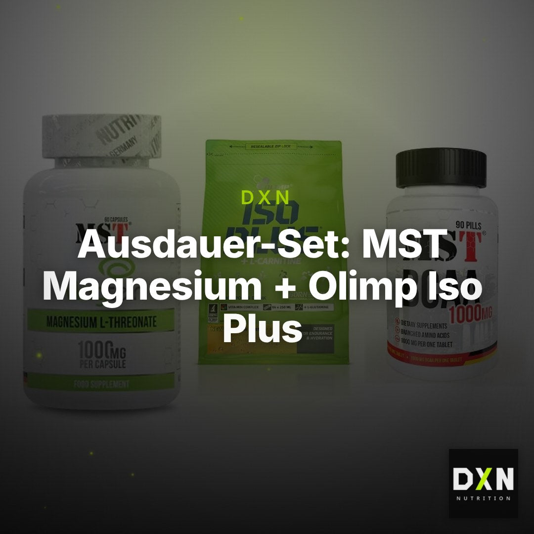 Ausdauer-Set: MST Magnesium + Olimp Iso Plus + MST BCAA 1000 – Clean Showcase Plus