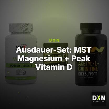 Ausdauer-Set: MST Magnesium + Peak Vitamin D + GN Acetyl – Clean Showcase Plus