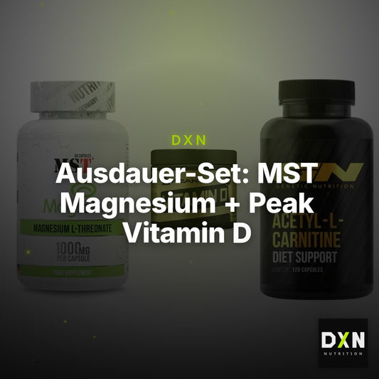 Ausdauer-Set: MST Magnesium + Peak Vitamin D + GN Acetyl – Clean Showcase Plus