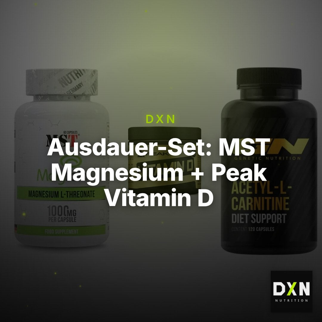Ausdauer-Set: MST Magnesium + Peak Vitamin D + GN Acetyl – Clean Showcase Plus