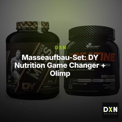 Masseaufbau-Set: DY Nutrition Game Changer + Olimp Creatine Xplode – Clean Showcase Plus