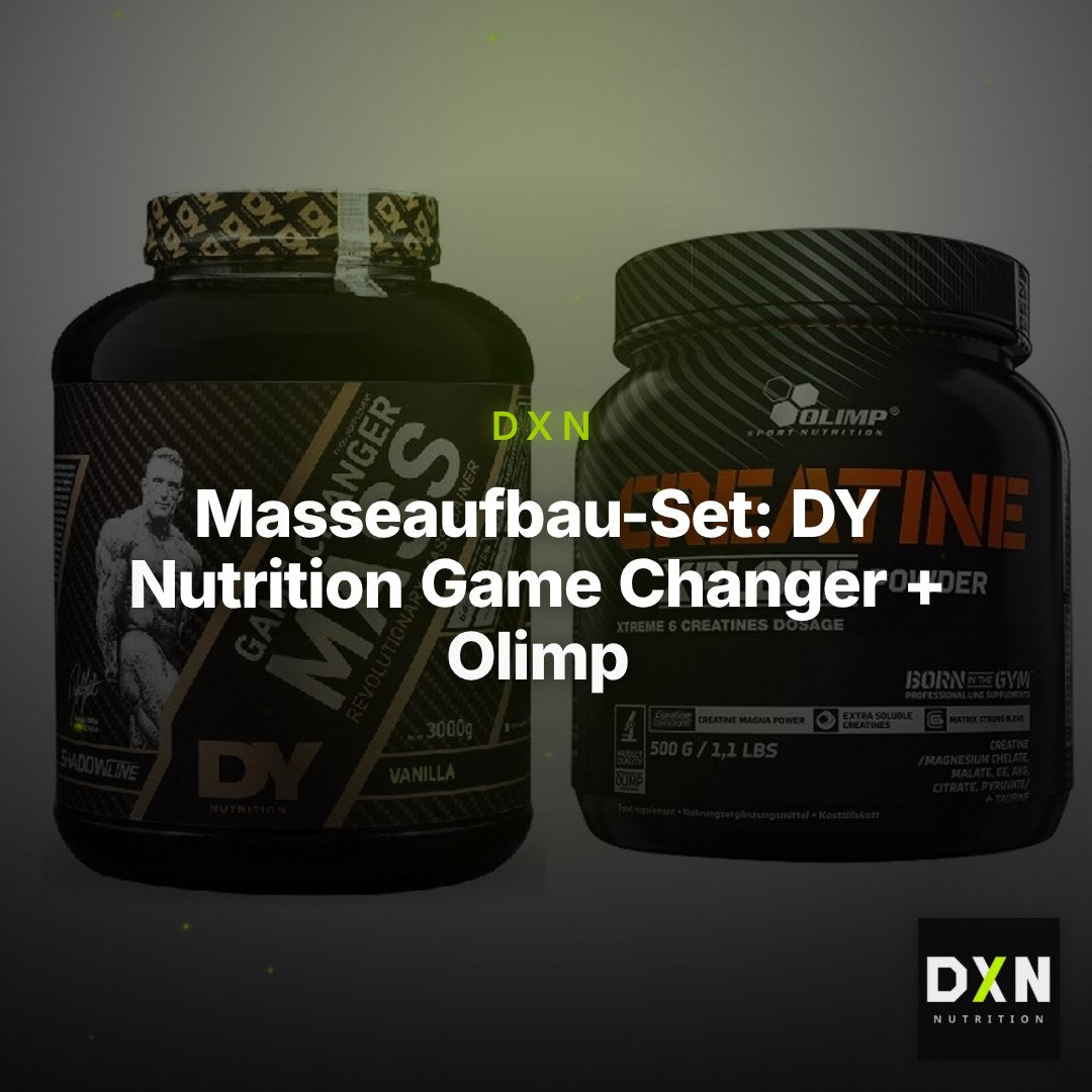 Masseaufbau-Set: DY Nutrition Game Changer + Olimp Creatine Xplode – Clean Showcase Plus