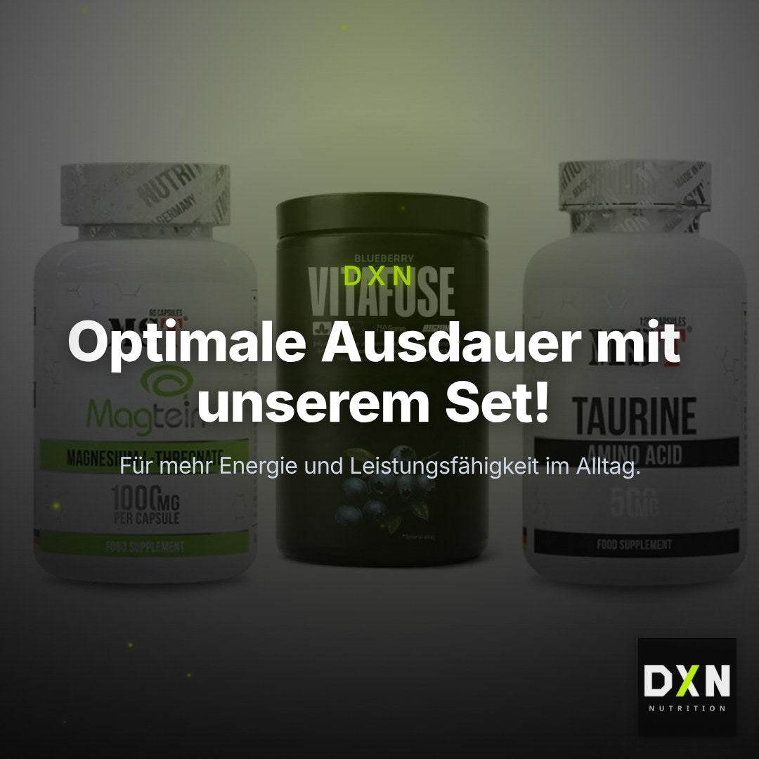 Ausdauer-Set: MST Magnesium + Big Zone Vitafus + MST Taurine – Clean Showcase Plus
