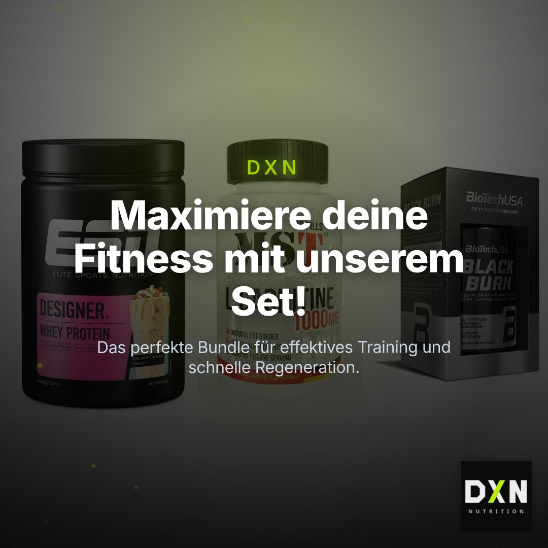Definitionsphase-Set: ESN Designer + MST L-Carnitin + BioTech Black – Clean Showcase Plus