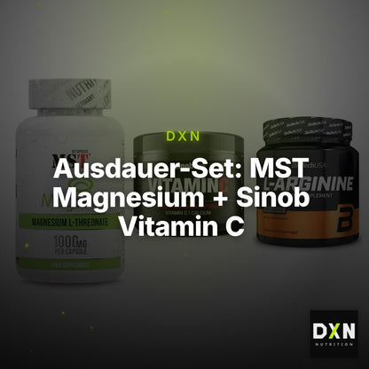 Ausdauer-Set: MST Magnesium + Sinob Vitamin C + BioTech L-Argini – Clean Showcase Plus