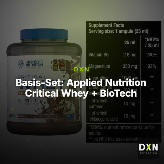 Basis-Set: Applied Nutrition Critical Whey + BioTech Magna Shot – Clean Showcase Plus
